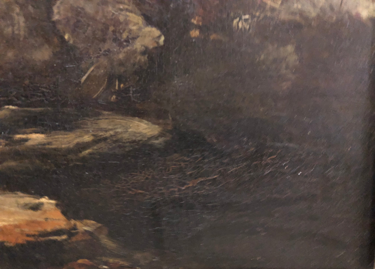 Hudson River School Oil Painting: Rocky Landscape