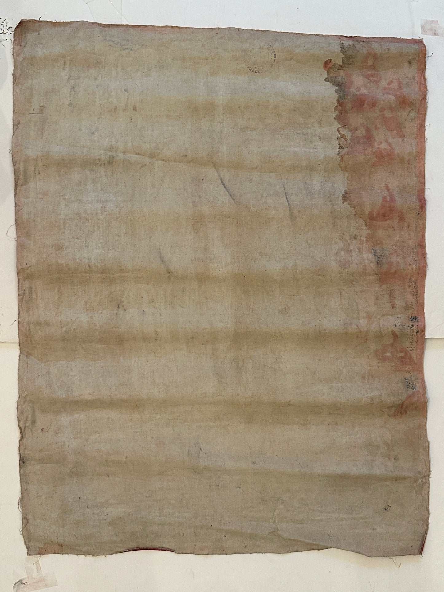 Thangka: Hand-painted Tibetan Thangka: Buddha in Brown Robe