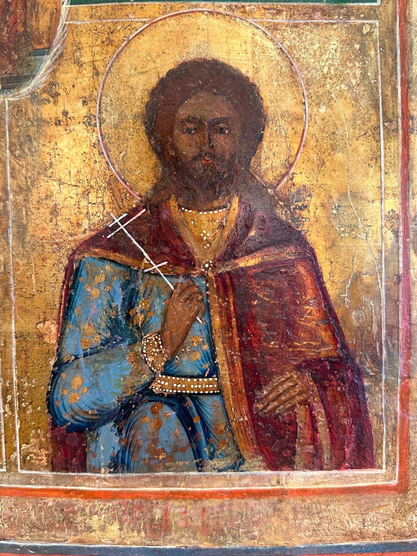 18th Century Vetka Russian Orthodox Icon: Biblical scenes and Saints