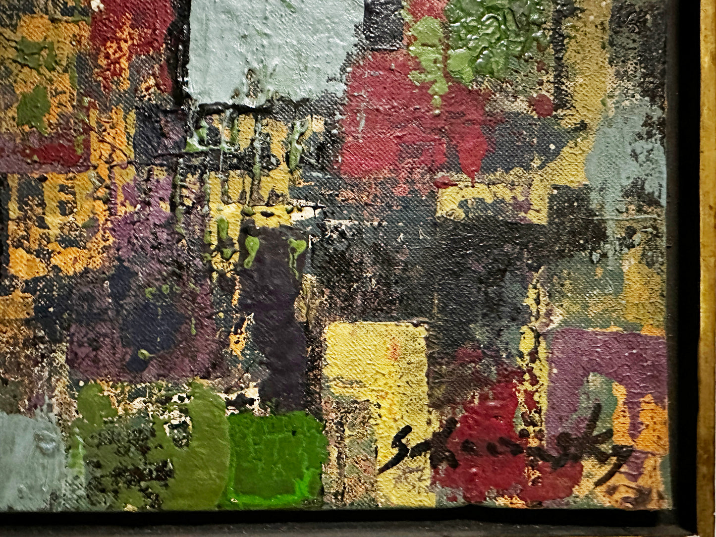 Xanti Alexander Schawinsky Oil Painting: Abstract squares and colors