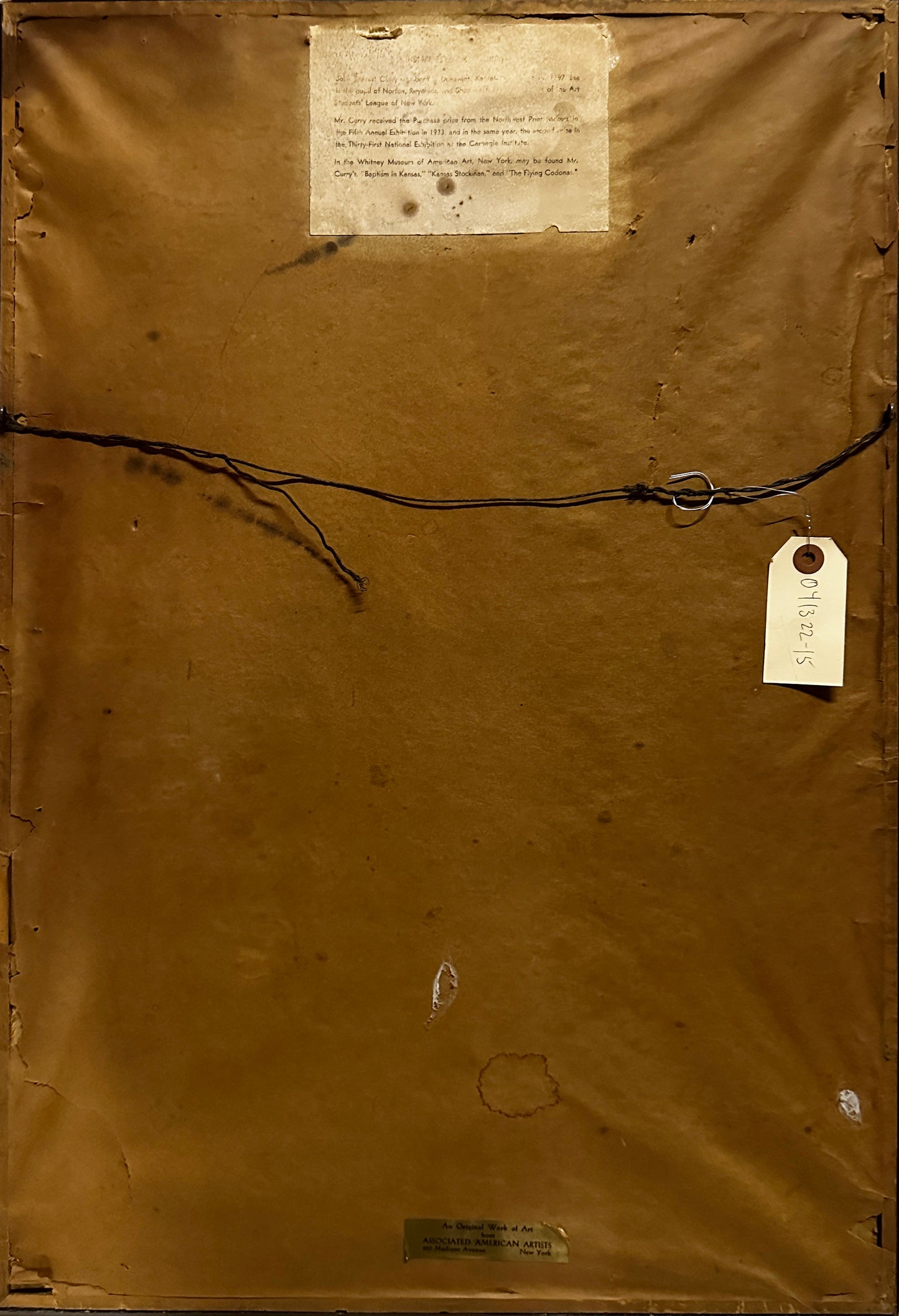 John Steuart Curry Lithograph: "The Missed Leap", 1935