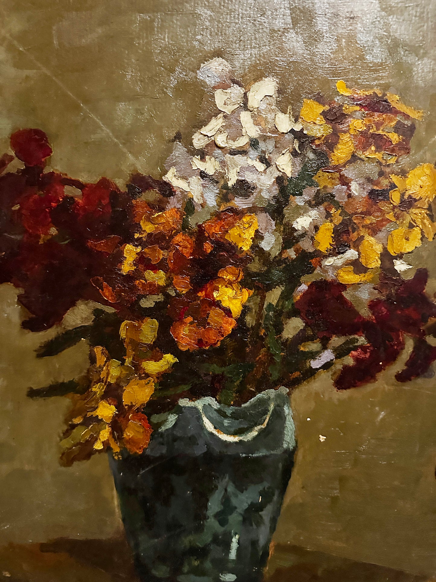Jan Bohuszewicz Oil Painting: Still life: Flowers in a vase, 1931