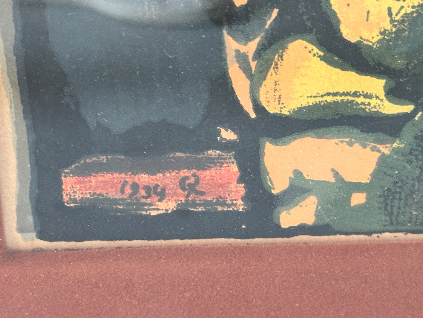 Georges Rouault Aquatint, Etching: "Triste Os" (Sad Bone), from Cirque de l'Étoile Filante