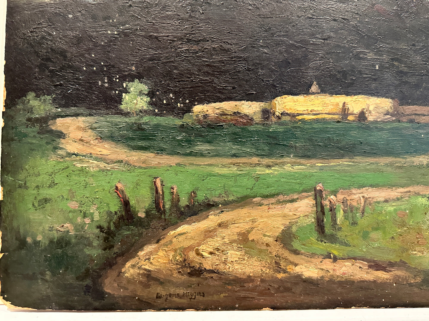 Eugene Higgins Oil Painting: Two horses in a field