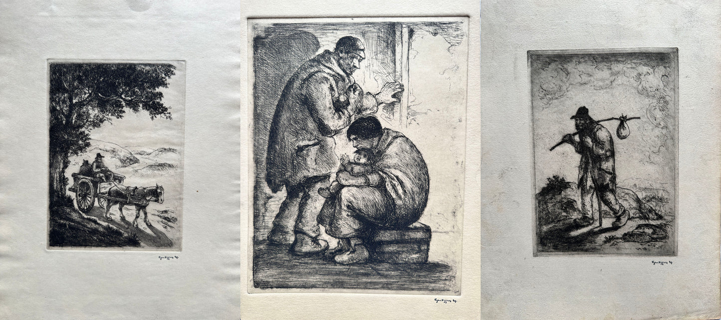 Set of 3 Eugene Higgins Etchings