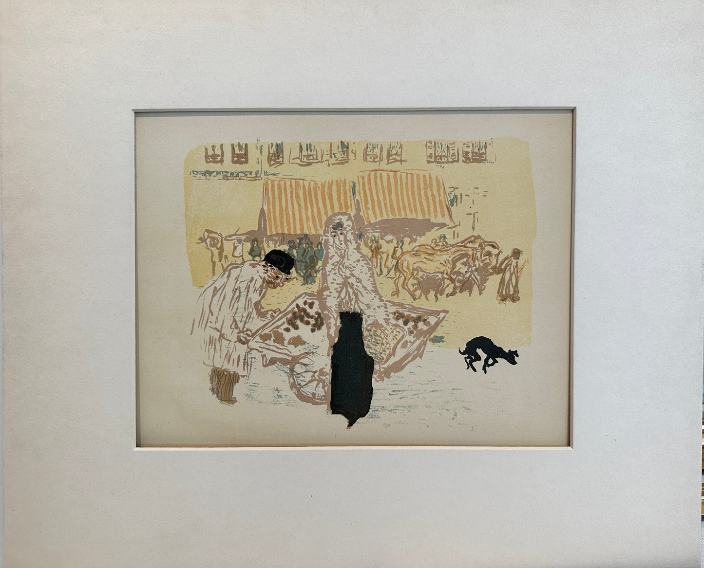 Pierre Bonnard Lithograph: The Pushcart, from the series "Some Aspects of Parisian Life"