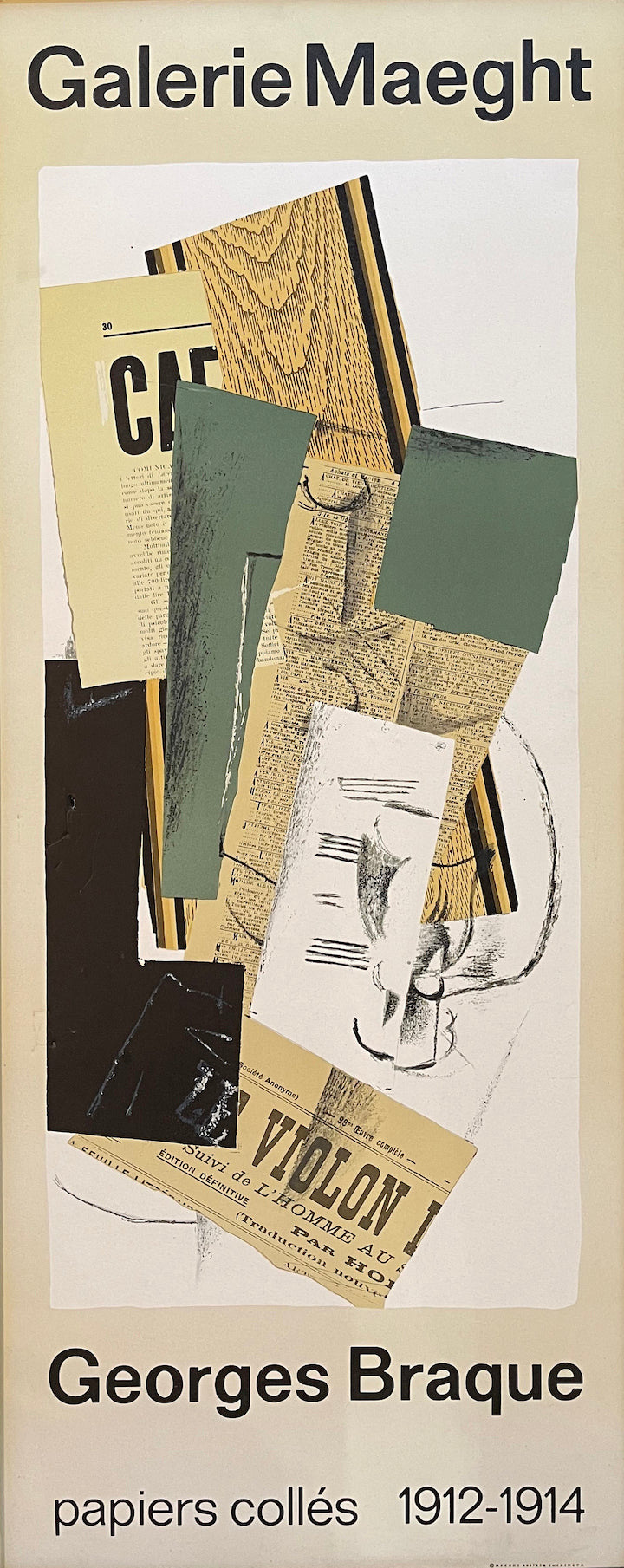 Georges Braque Lithograph: "Paper Collages"