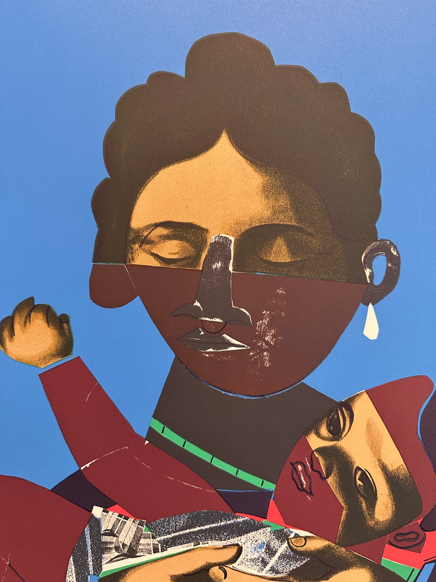 Romare Bearden Screenprint: Mother and child. 57/150