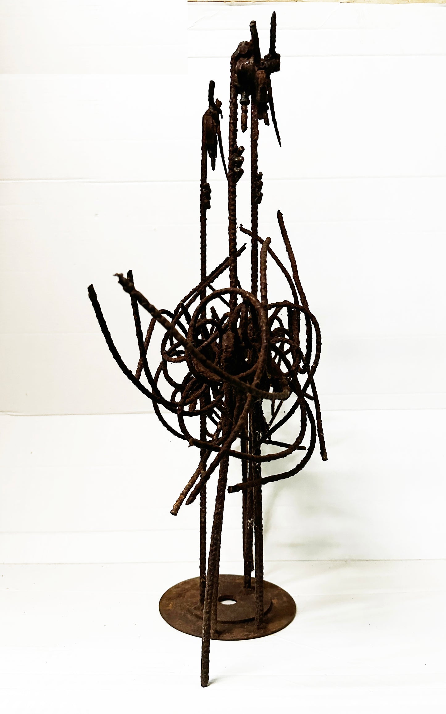 Mid-century Abstract Rebar Surrealist Style Sculpture by Franco Garelli