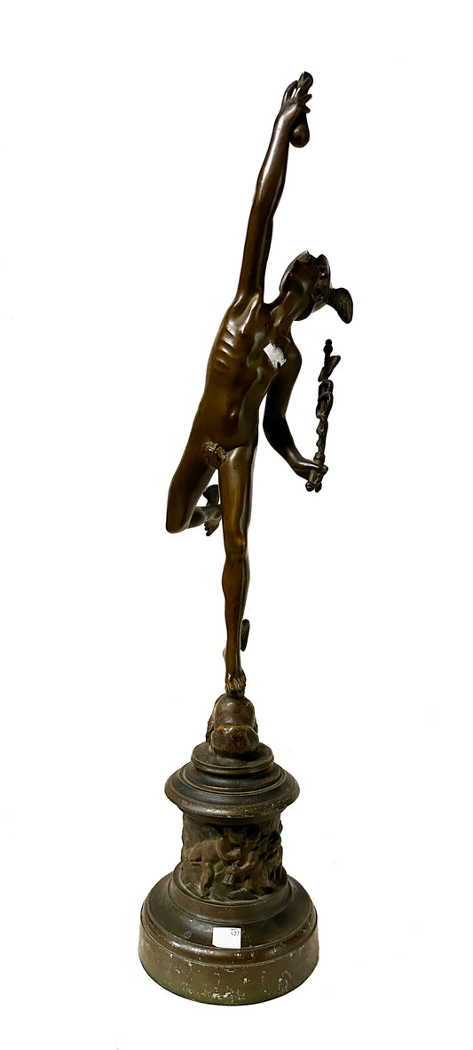 After Giovanni da Bologna (Giambologna) Bronze Sculpture of Mercury