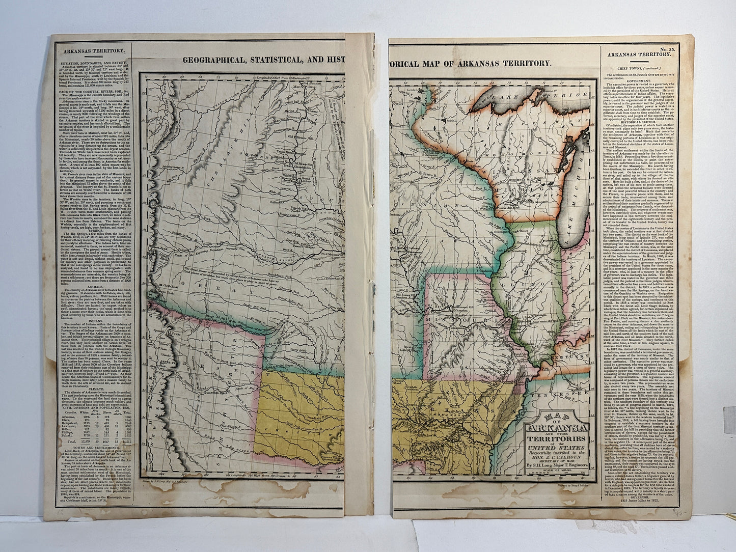 Set of 3 Vintage Maps: (1) Ingermanland feu Ingria (2) A New map of Savoy and Piedmont (3) Map of Arkansa and the other US Territories