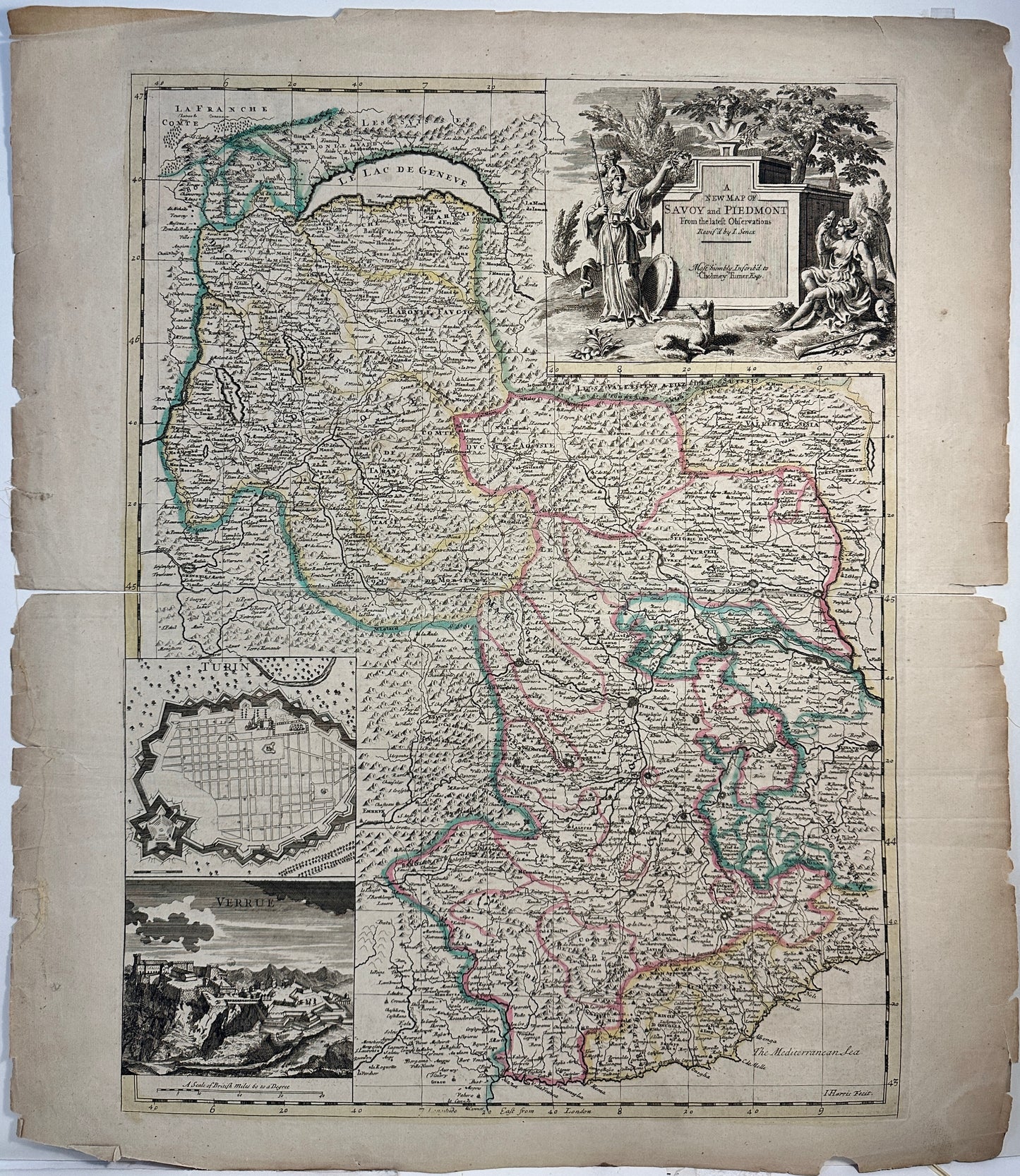 Set of 3 Vintage Maps: (1) Ingermanland feu Ingria (2) A New map of Savoy and Piedmont (3) Map of Arkansa and the other US Territories