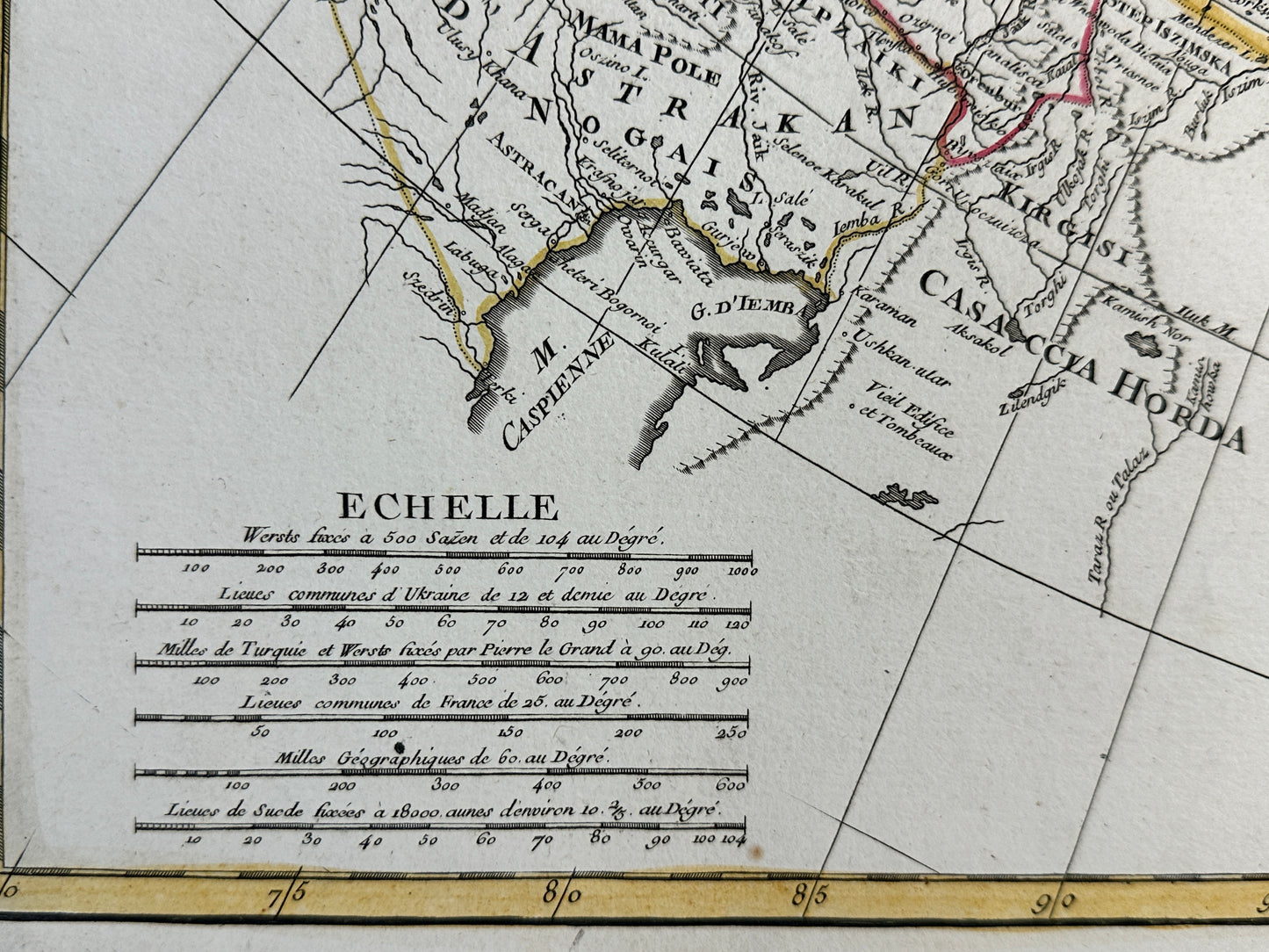 Pair of Maps of Empire Russia by Rigobert Bonne: (1) Partie Occidentale de l'Empire de Russie   (2) Partie Orientale de l'Empire de Russie