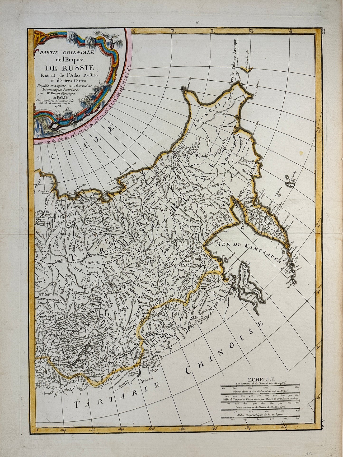 Pair of Maps of Empire Russia by Rigobert Bonne: (1) Partie Occidentale de l'Empire de Russie (2) Partie Orientale de l'Empire de Russie