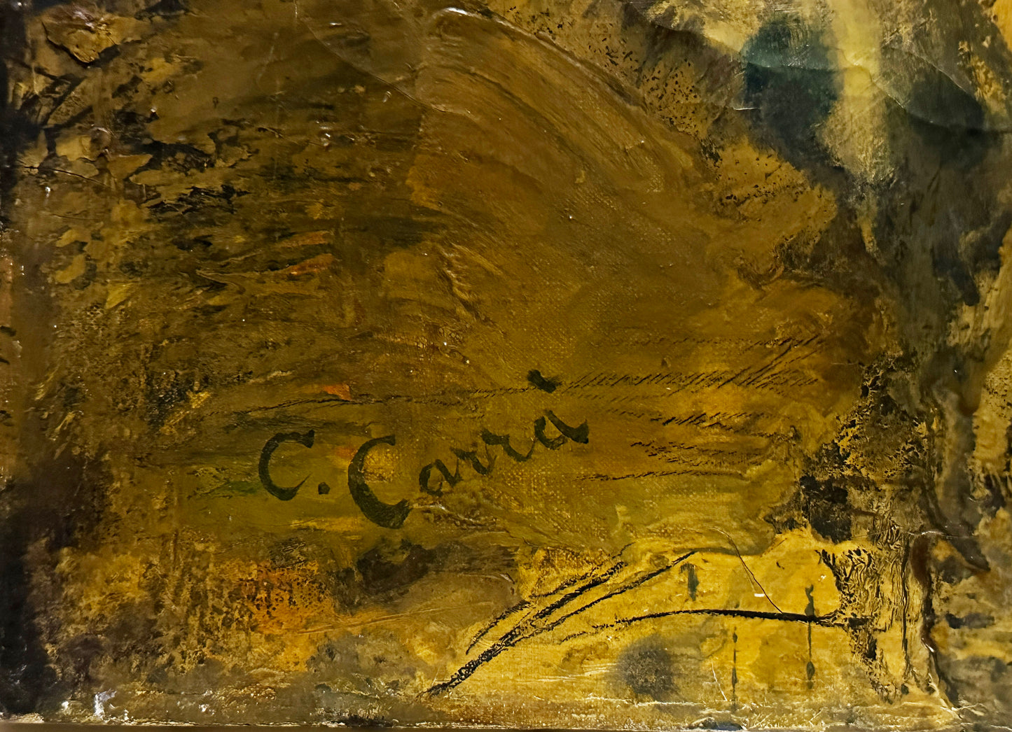 Carlo Carra Oil Painting: Seated human figure