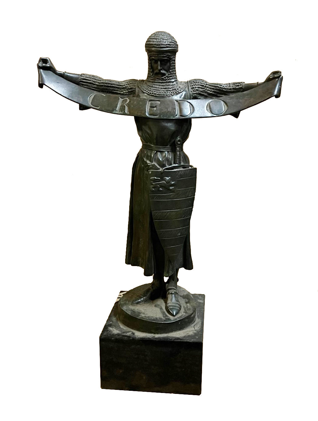 Emmanuel Fremiet Signed Bronze Sculpture: "Credo"