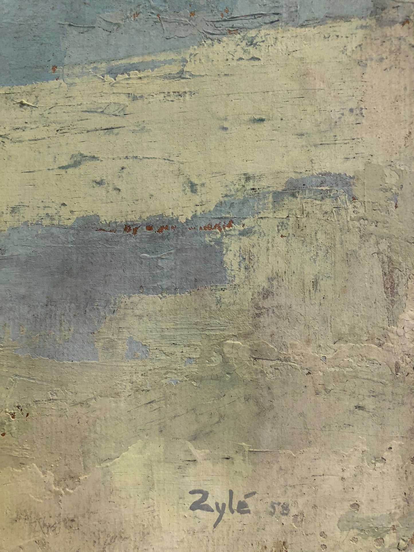 Zyle Acrylic Painting: "River Eure near Pacy"