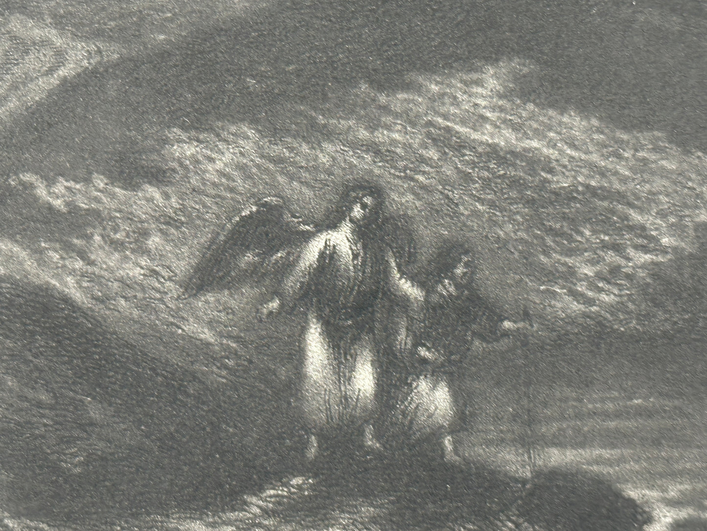After Rembrandt Etching: Landscape with Angels
