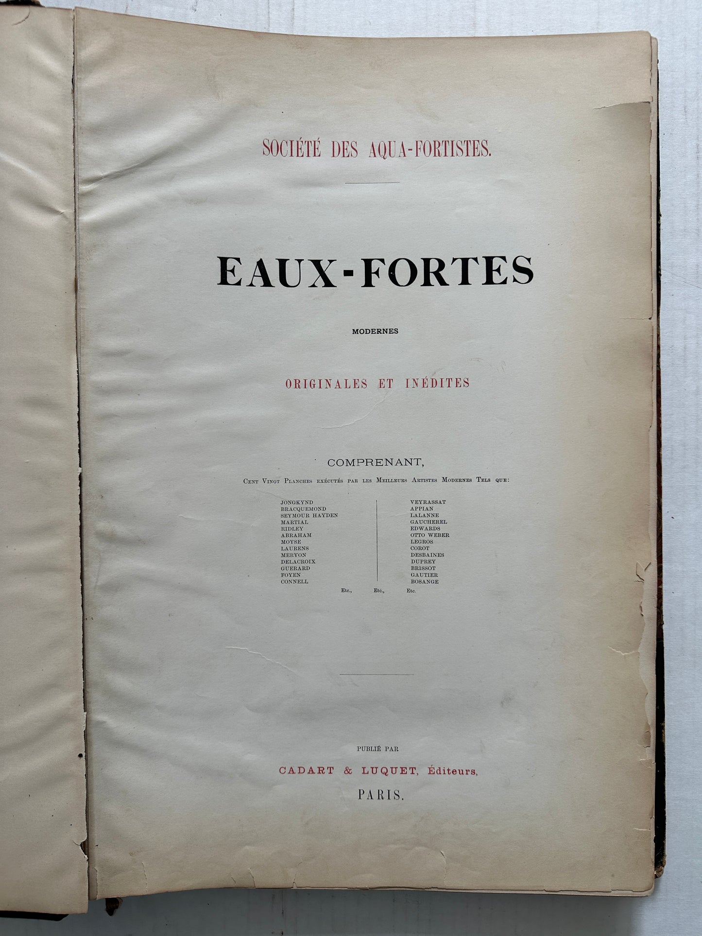 Société Des Aqua-Fortistes. Eaux-Fortes Modernes