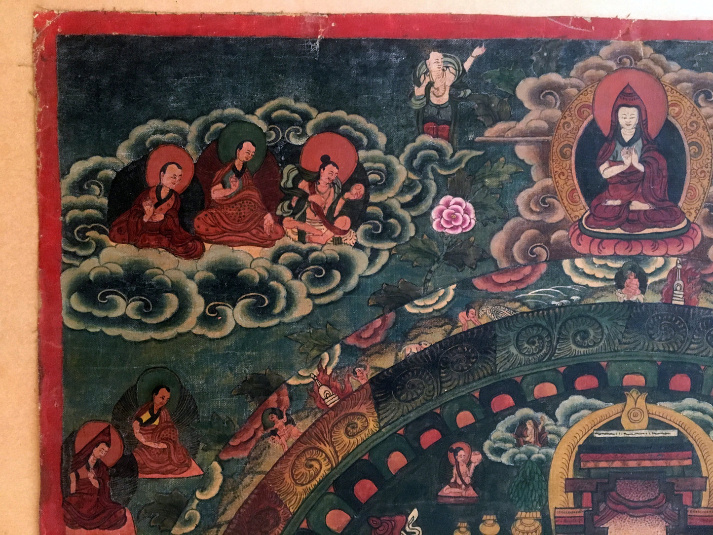 Thangka: Early 20th century Mandala Thangka with Wrathful Deities