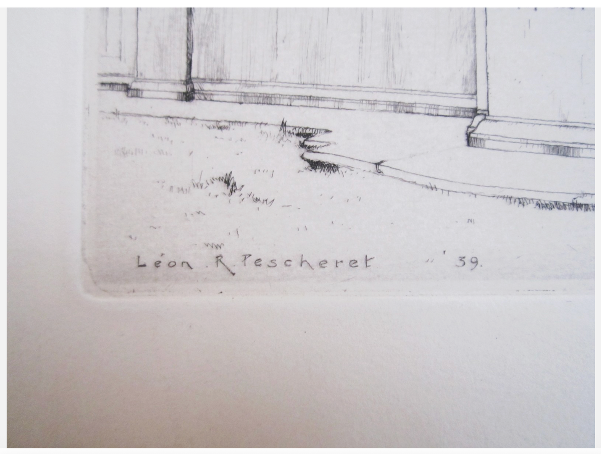 "Memorial to Alexander Hamilton" etching by Leon R. Prescheret
