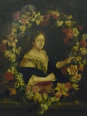Follower of Pierre I Mignard Oil on Canvas: Portrait of Madame de Montpensier, Madame de Valiere