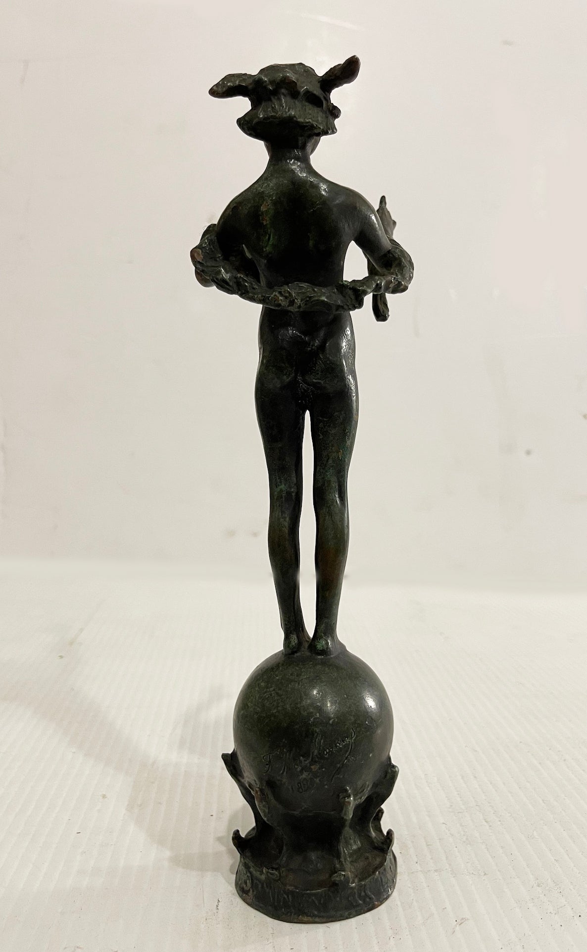 Frederick William MacMonnies Signed Bronze Sculpture: "Pan of Rohallion"