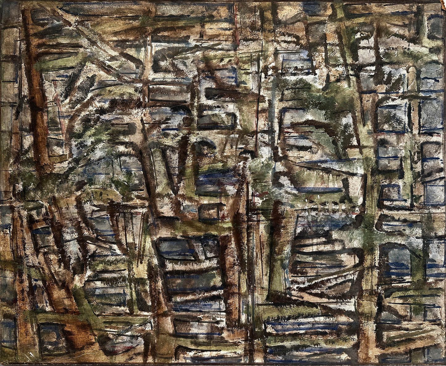 Gene Charlton Oil on Board: Untitled I