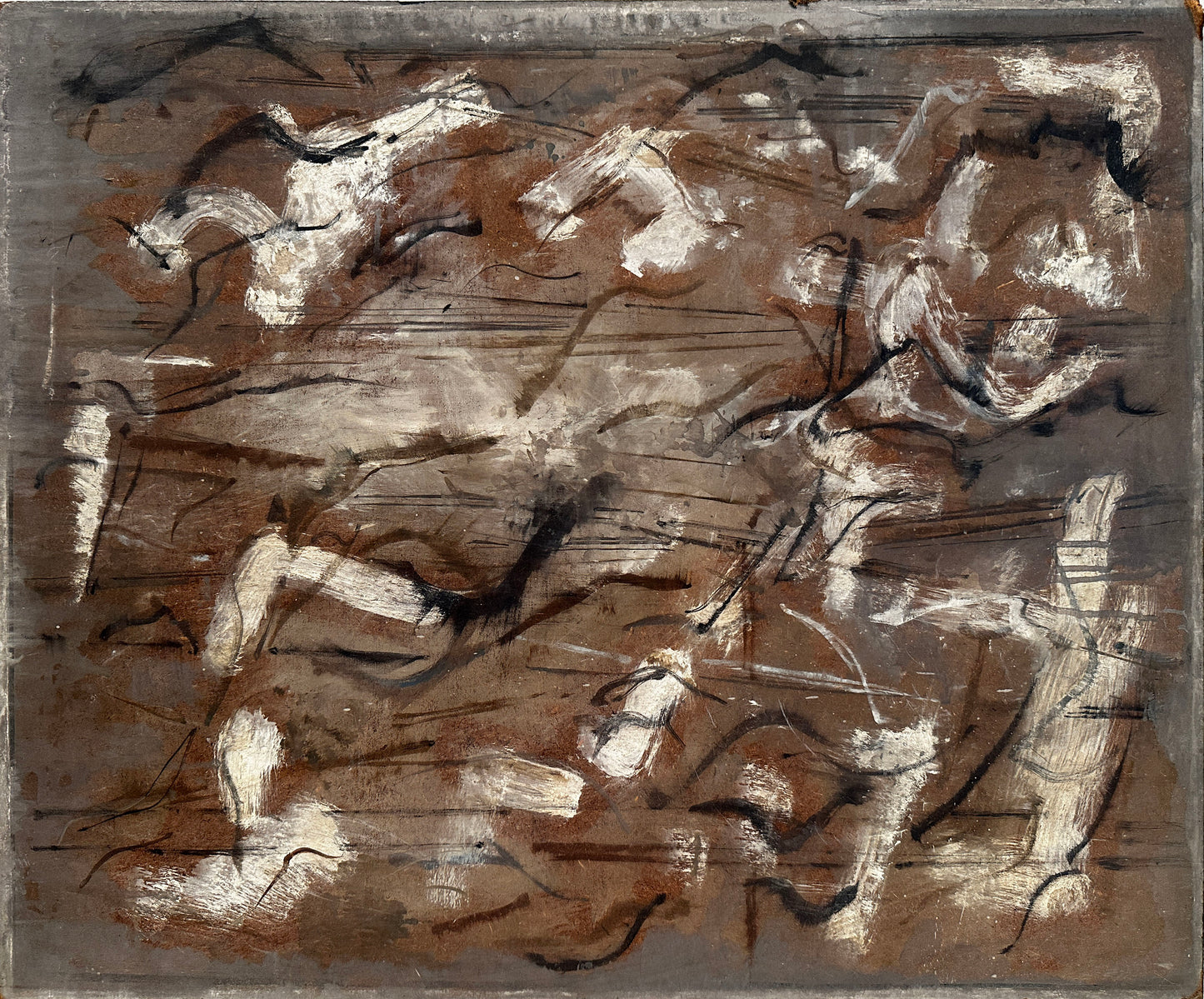 Gene Charlton Oil on Board: Untitled II