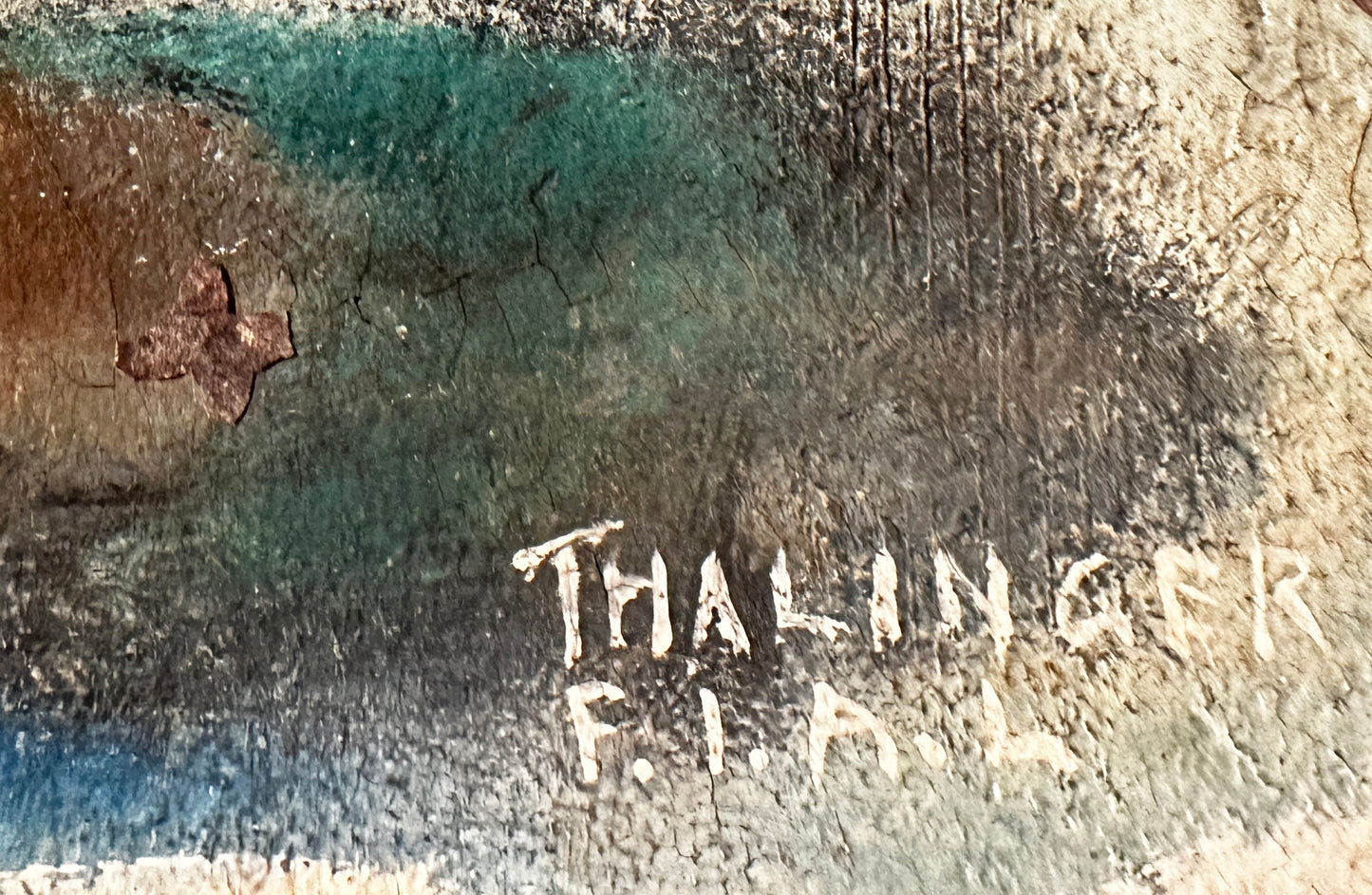 Oscar Thalinger Oil Painting: Untitled Abstract