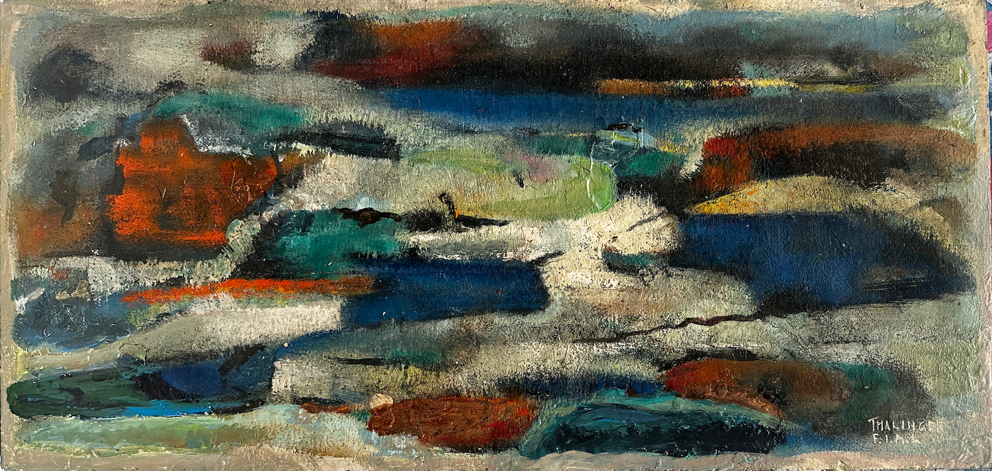 Oscar Thalinger Oil Painting: Untitled Abstract