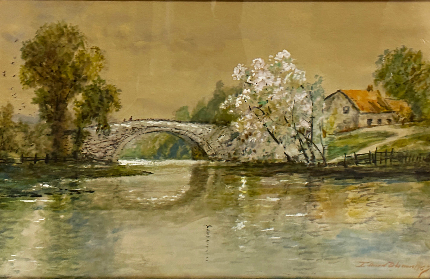 Edmund Darch Lewis Watercolor: "Shenandoah Country, Spring Time" 1907