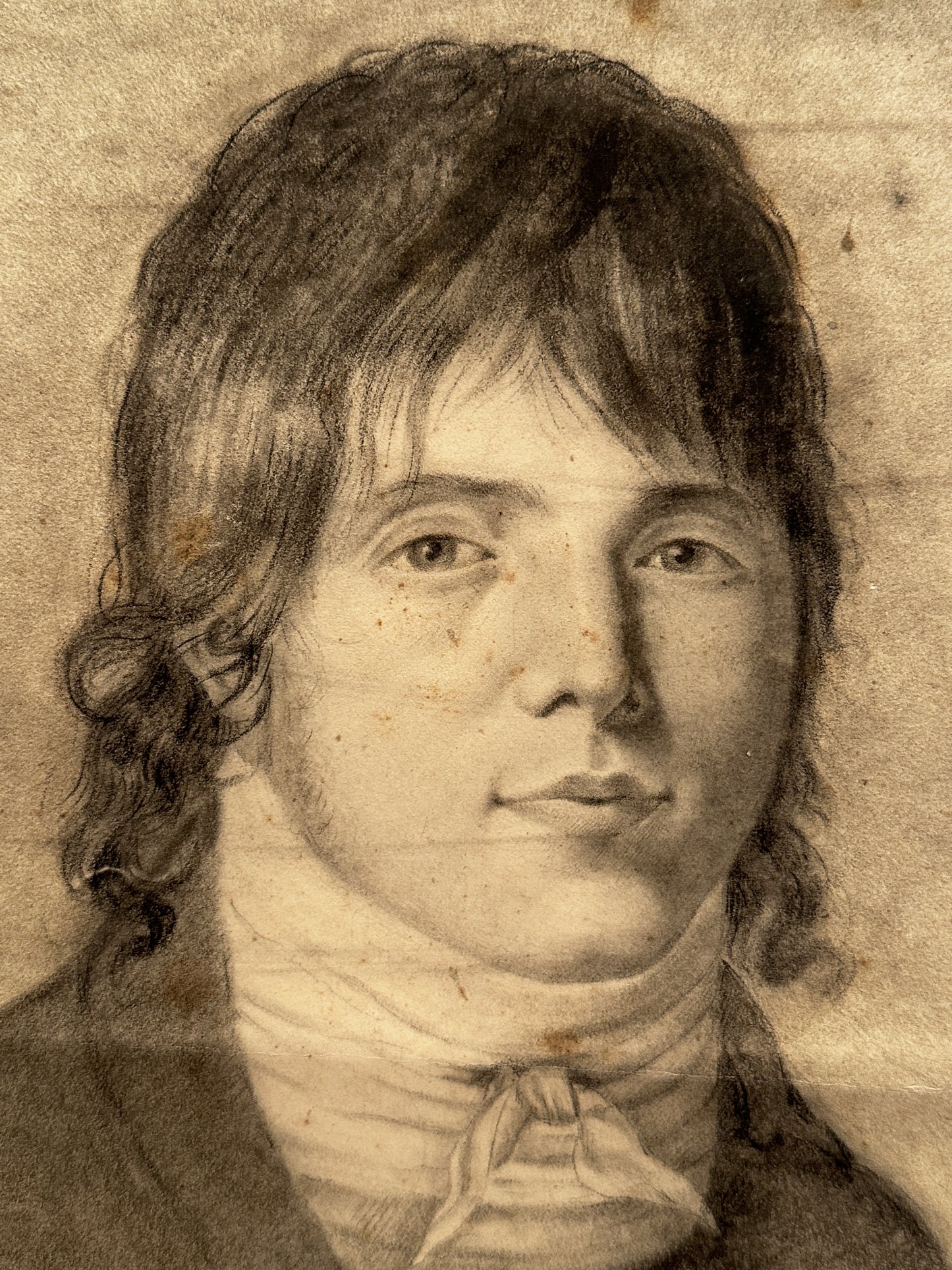 Pierre-Paul Prud'hon Drawing: "Portrait of A Young Man"