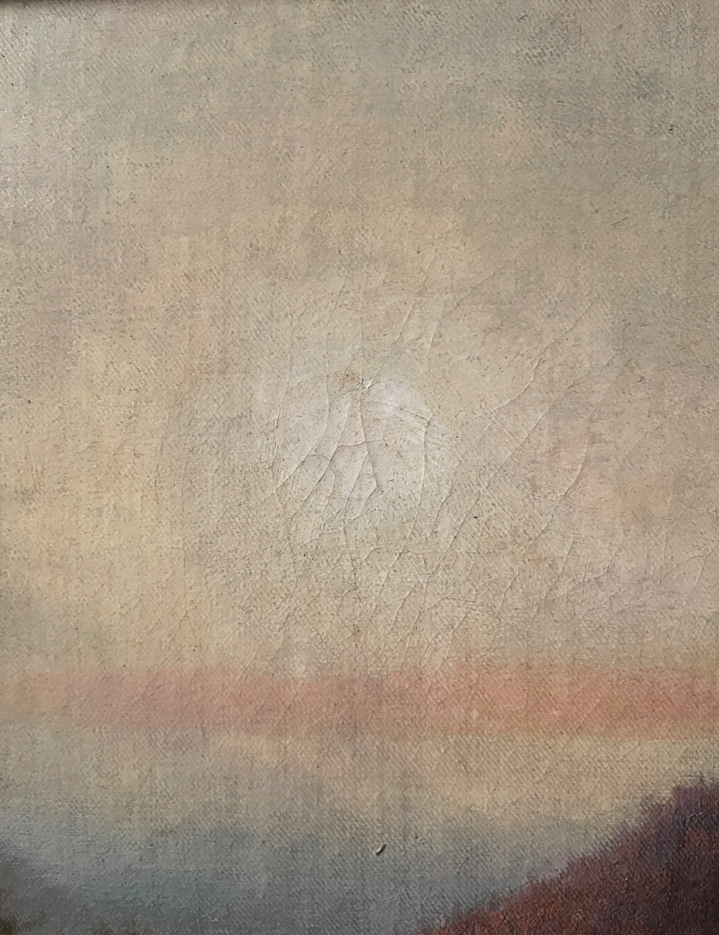 Hudson River School Oil Painting: Men fishing on a river