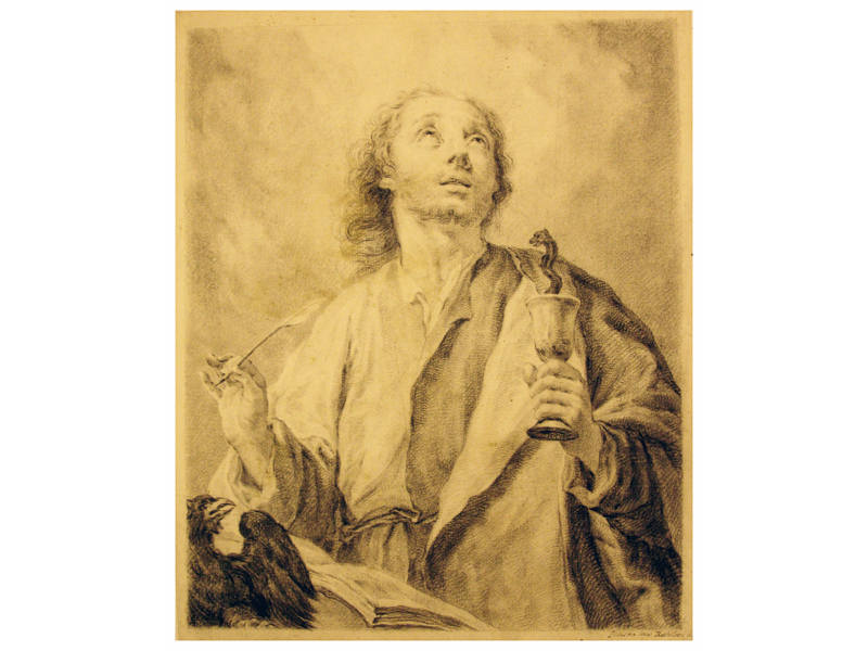 Giovanni Battista Piazetta Drawing: "St. Mark Heavenly Inspiration"