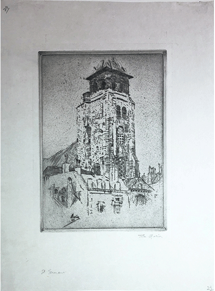 "St. Germain-Des-Pres, Paris" by John Marin