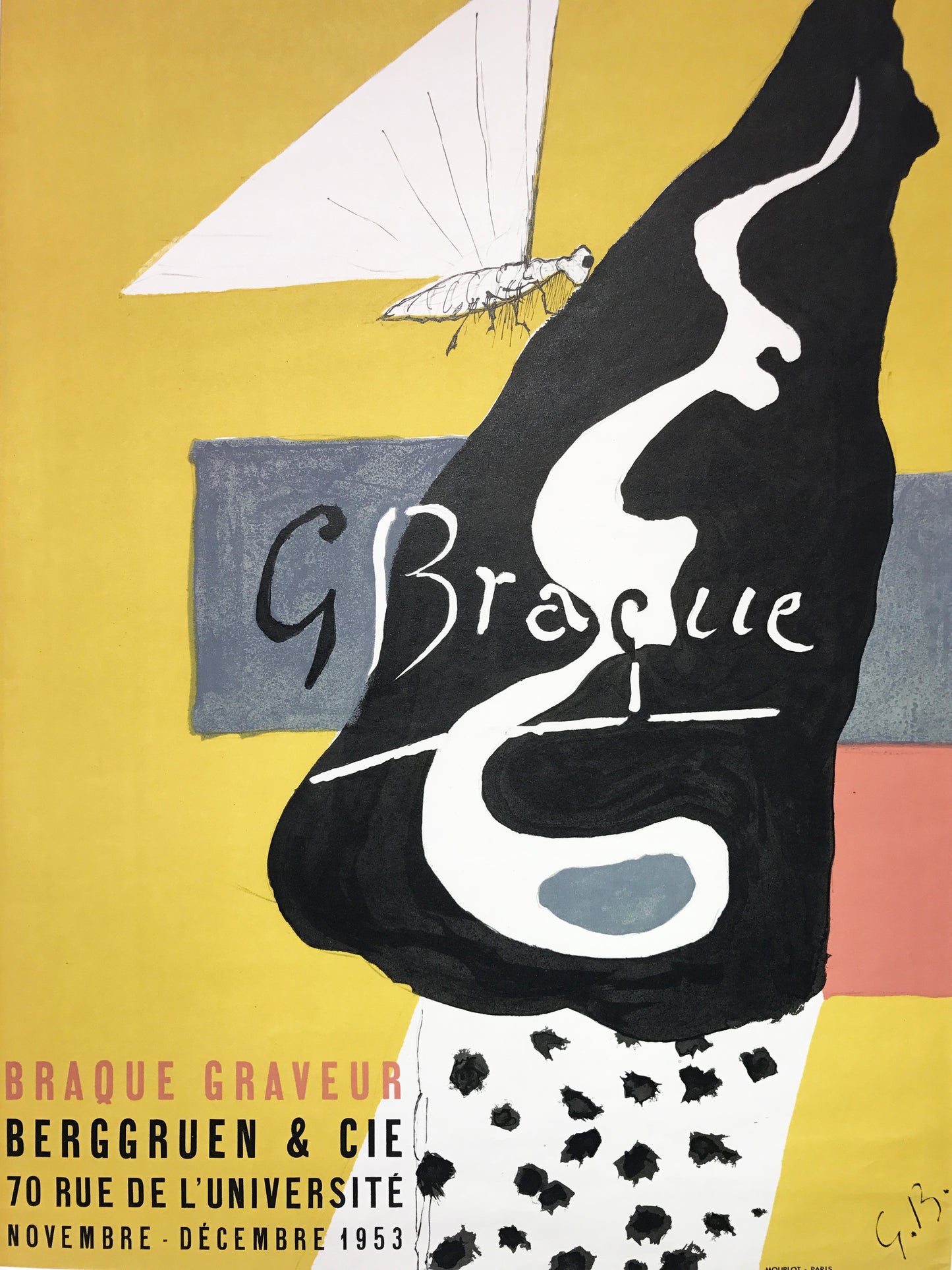 Georges Braque Exhibition Poster: "Braque Graveur" for the Berggruen Gallery, 1953