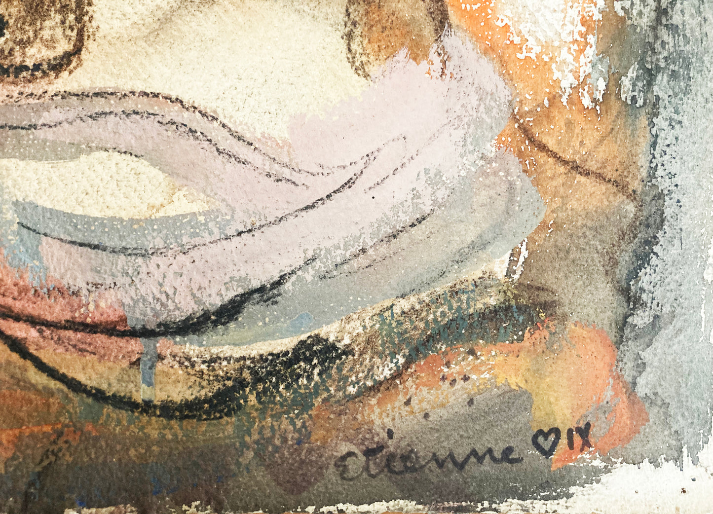 Etienne Ret Watercolor: Women and horses
