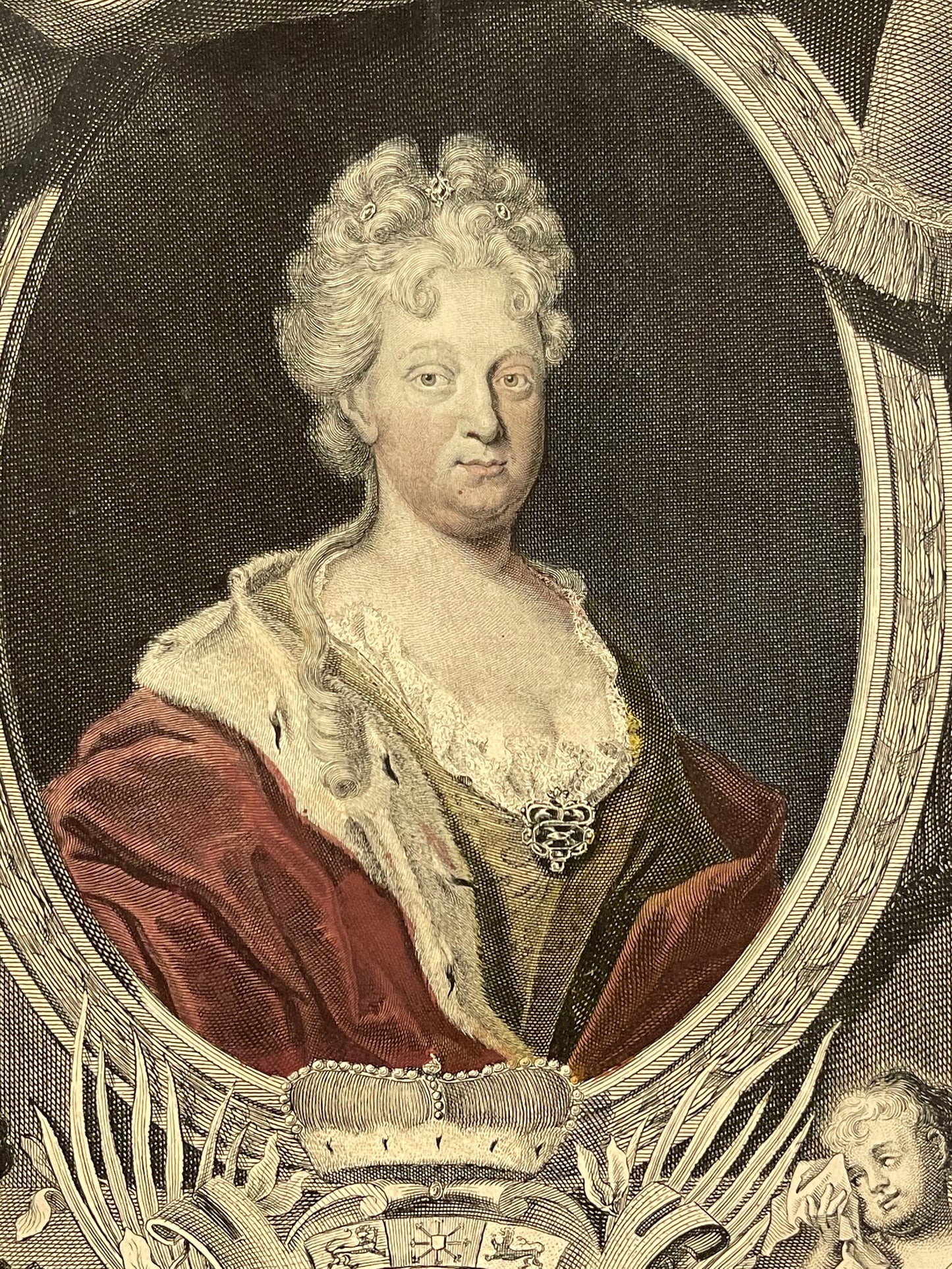 Martin Bernigeroth Engraving: Dorothea Maria of Saxe