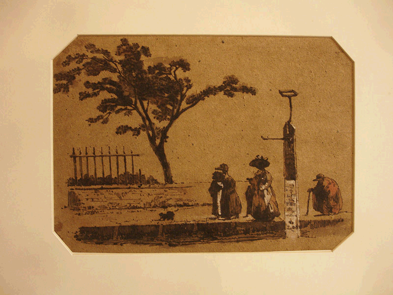 "Street scene" by George Chinnery