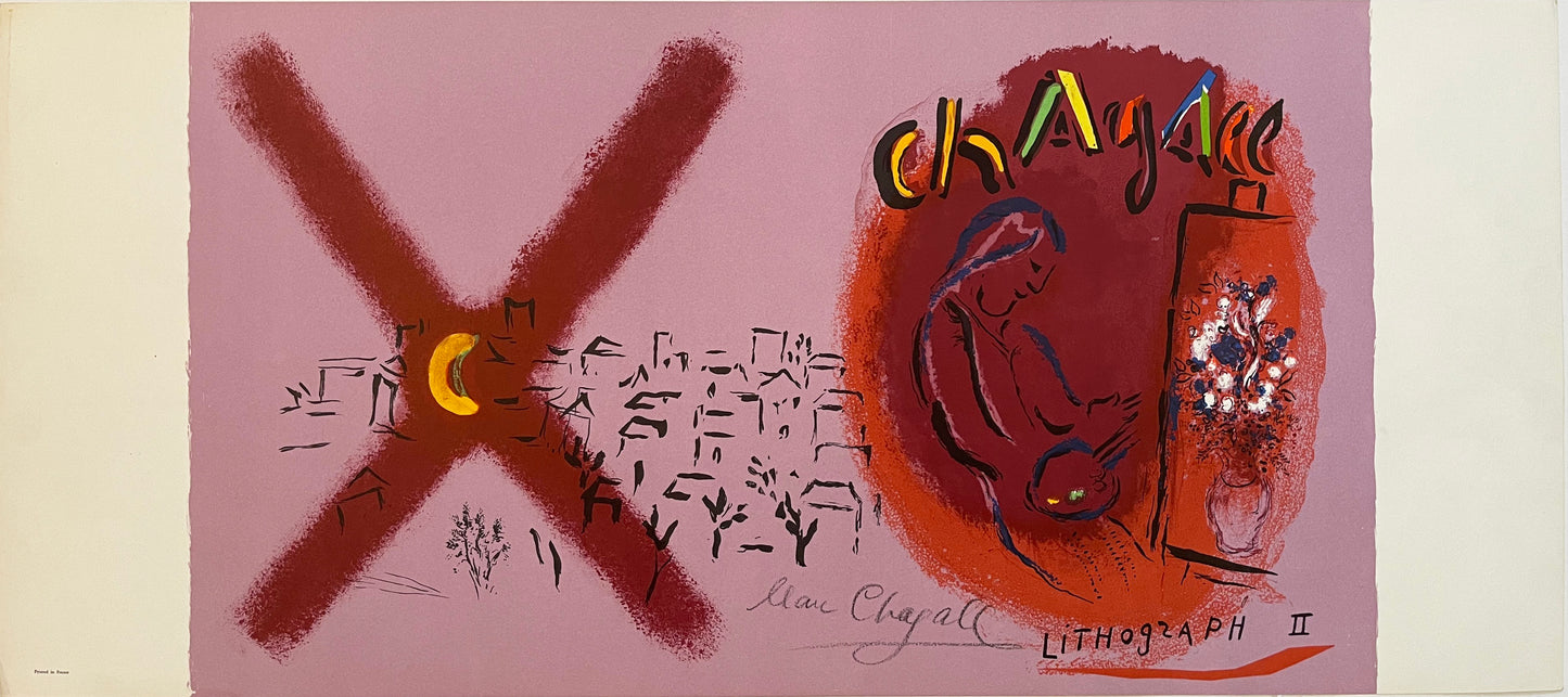 Marc Chagall Signed Lithograph: Lithograph II Book Cover, 1963