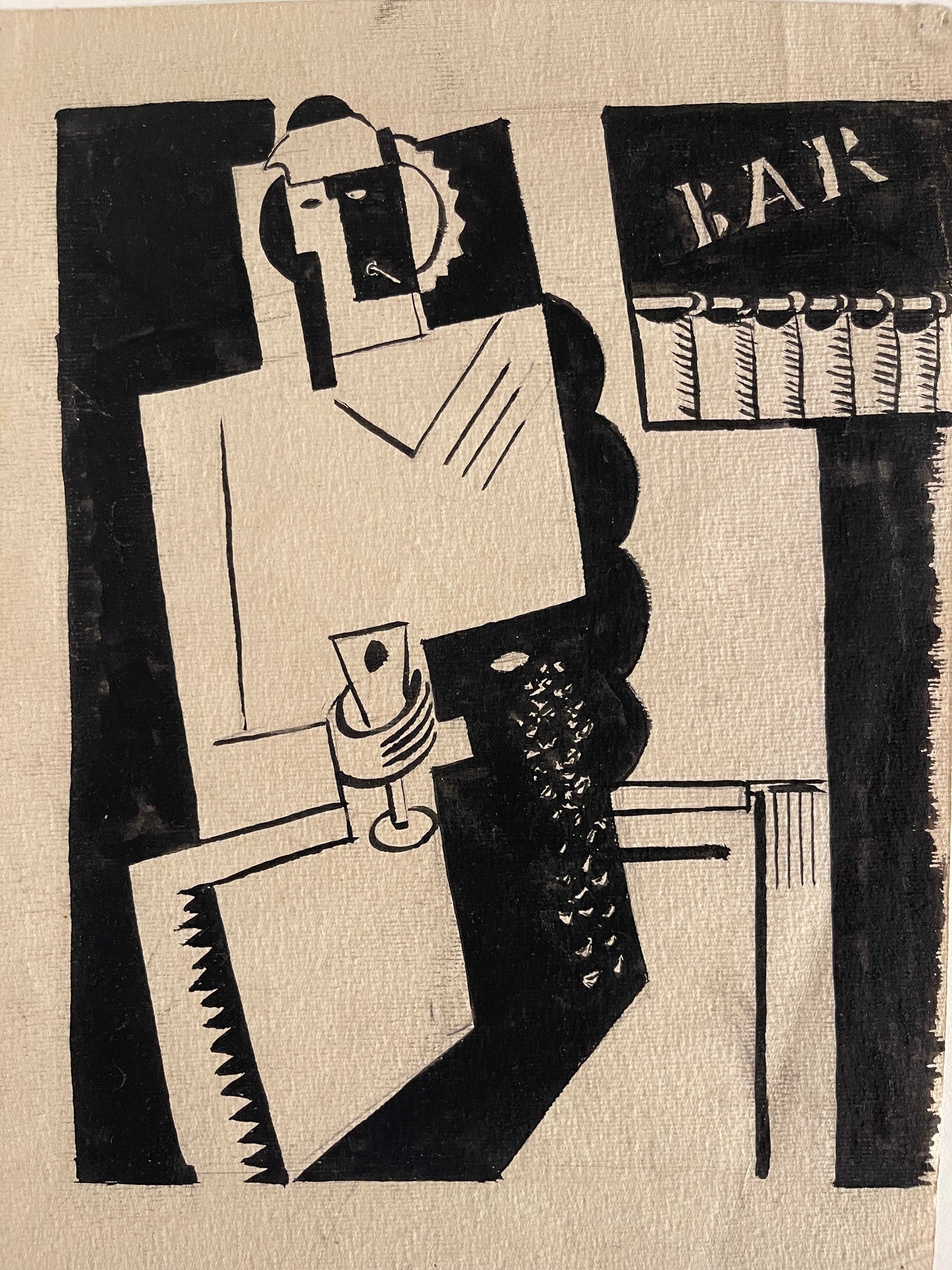 Louis Marcoussis Drawing: "Bar"