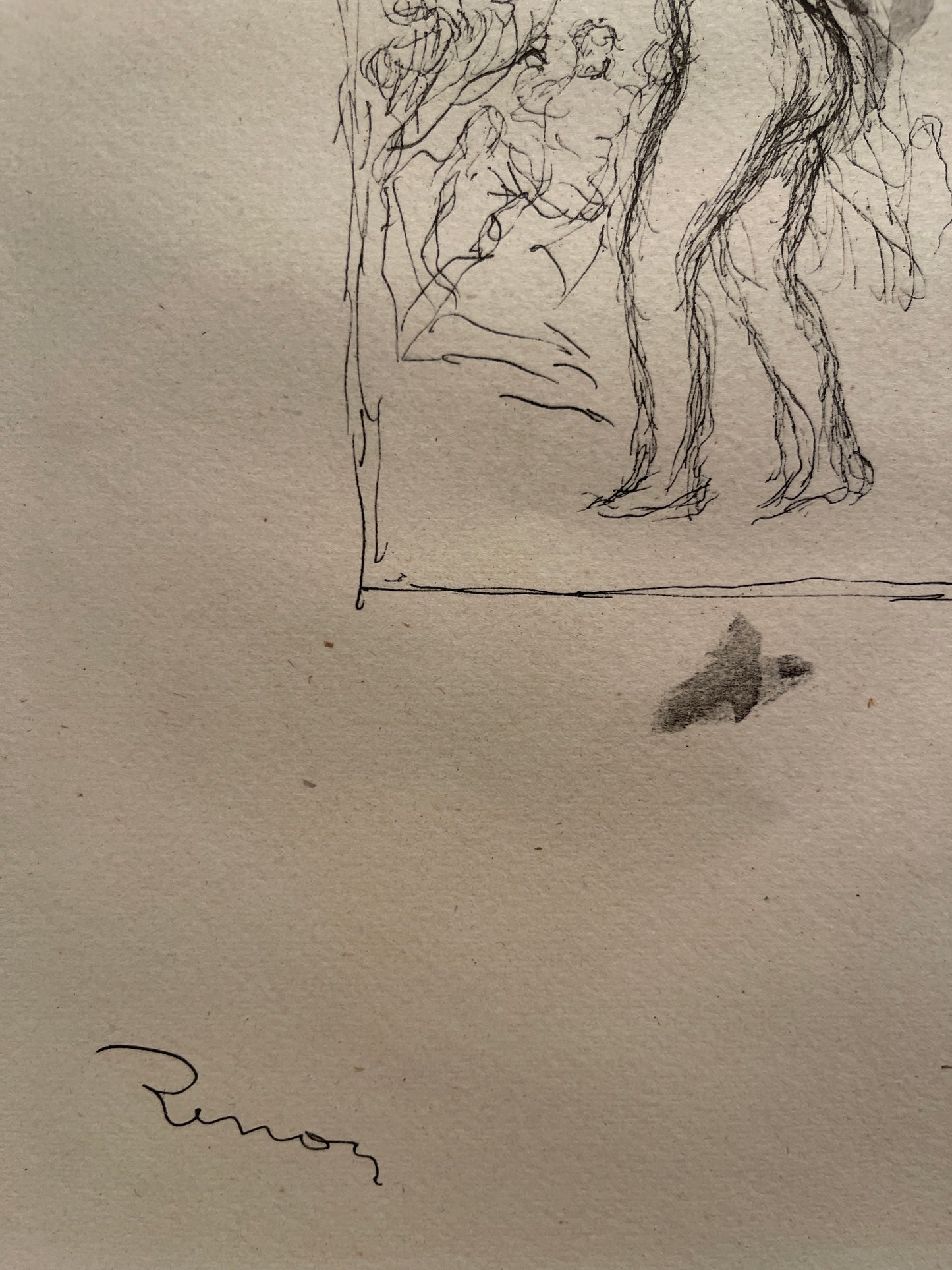 Pierre-Auguste Renoir Lithograph: "Femme Au Cap de Vigne", 4e Variate (Delteil 47, Stella 47), 1904