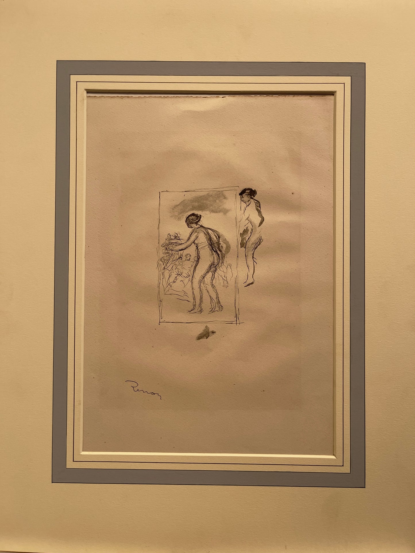 Pierre-Auguste Renoir Lithograph: "Femme Au Cap de Vigne", 4e Variate (Delteil 47, Stella 47), 1904