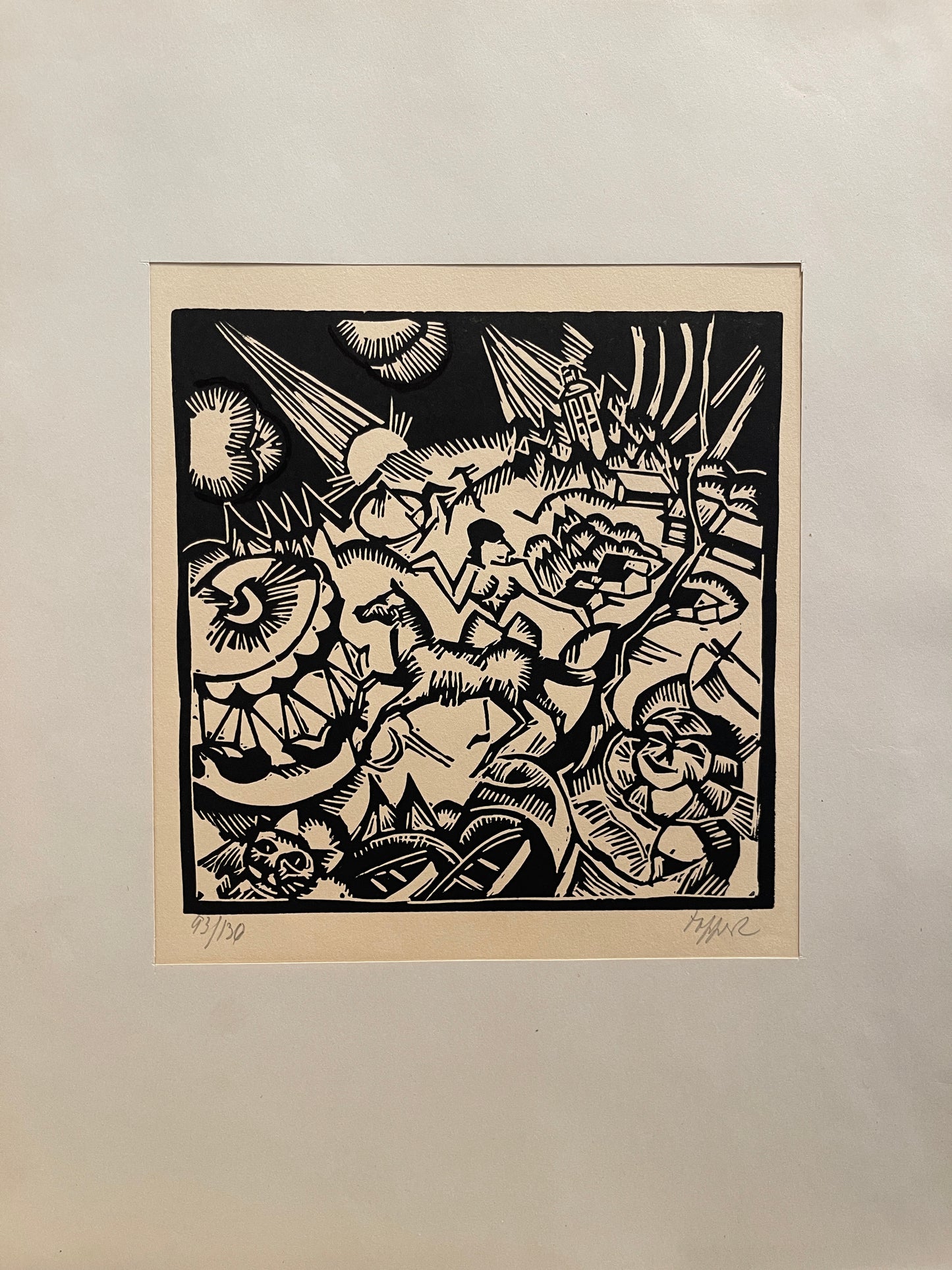 George Tappert Set of 8 Woodcuts: "The Nightwalker"