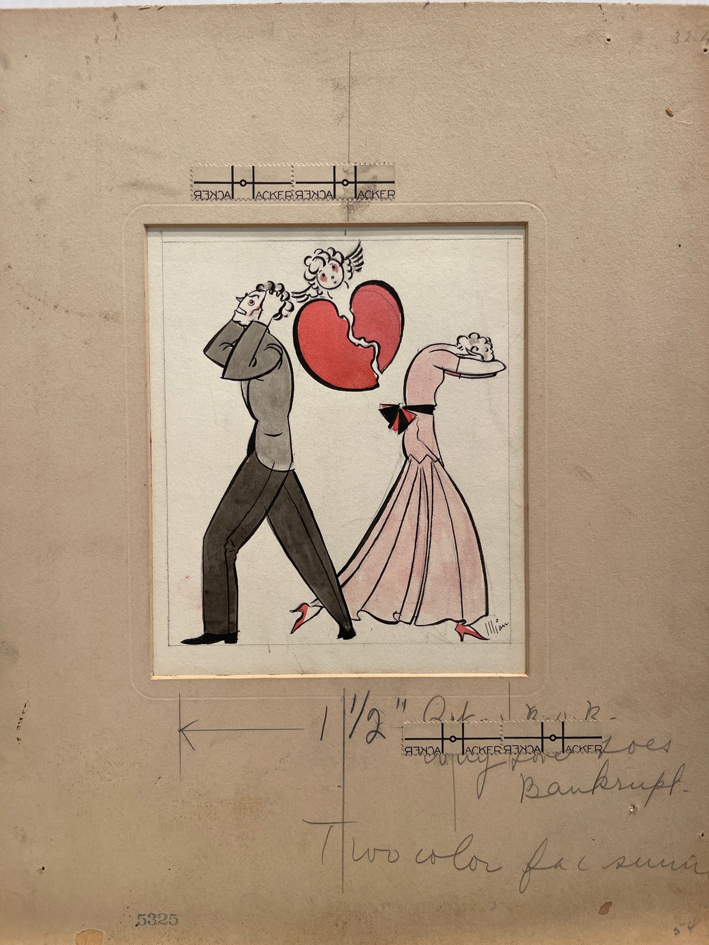 Set of 3 George Illian Drawings