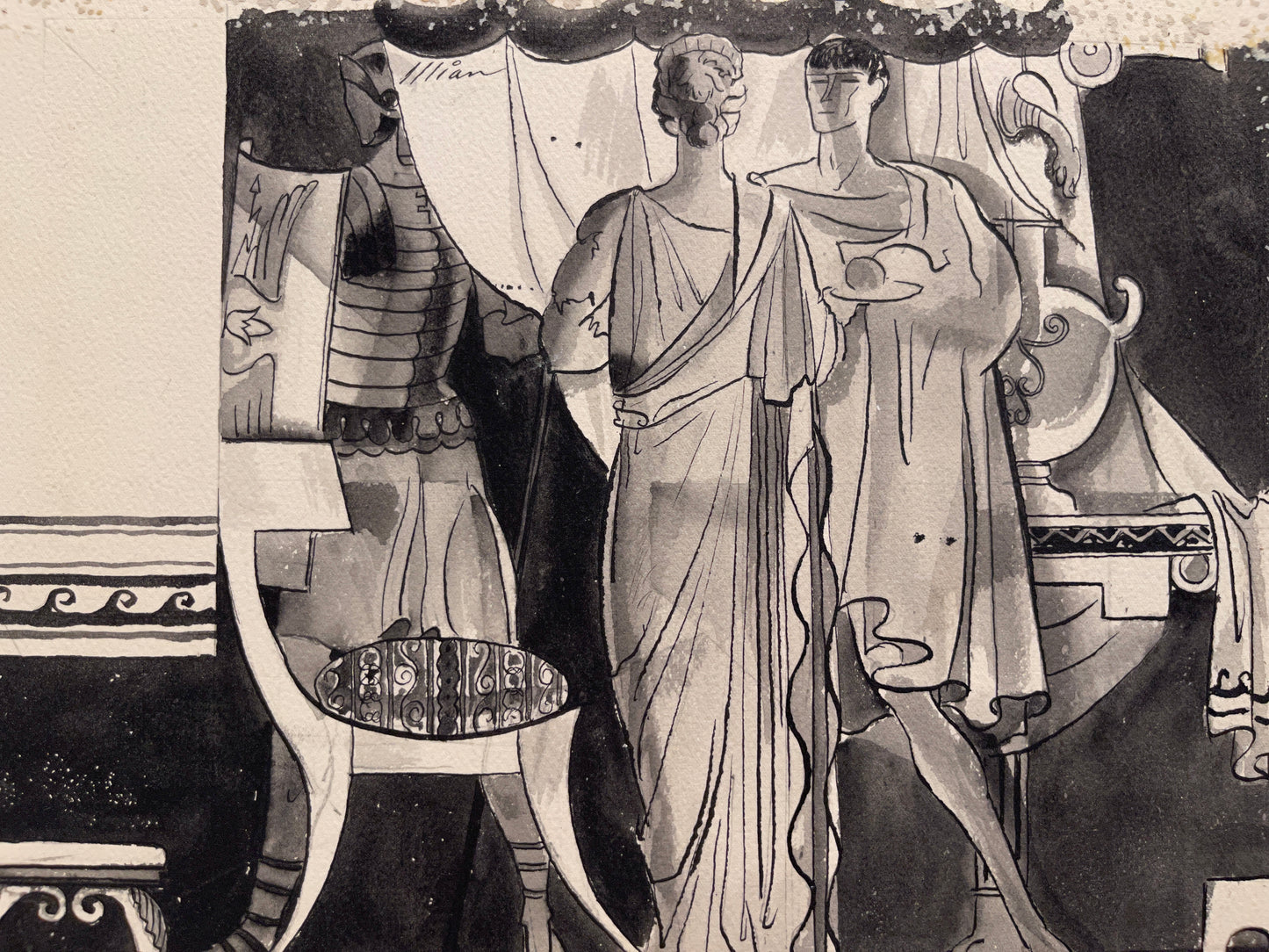 Set of 3 George Illian Drawings