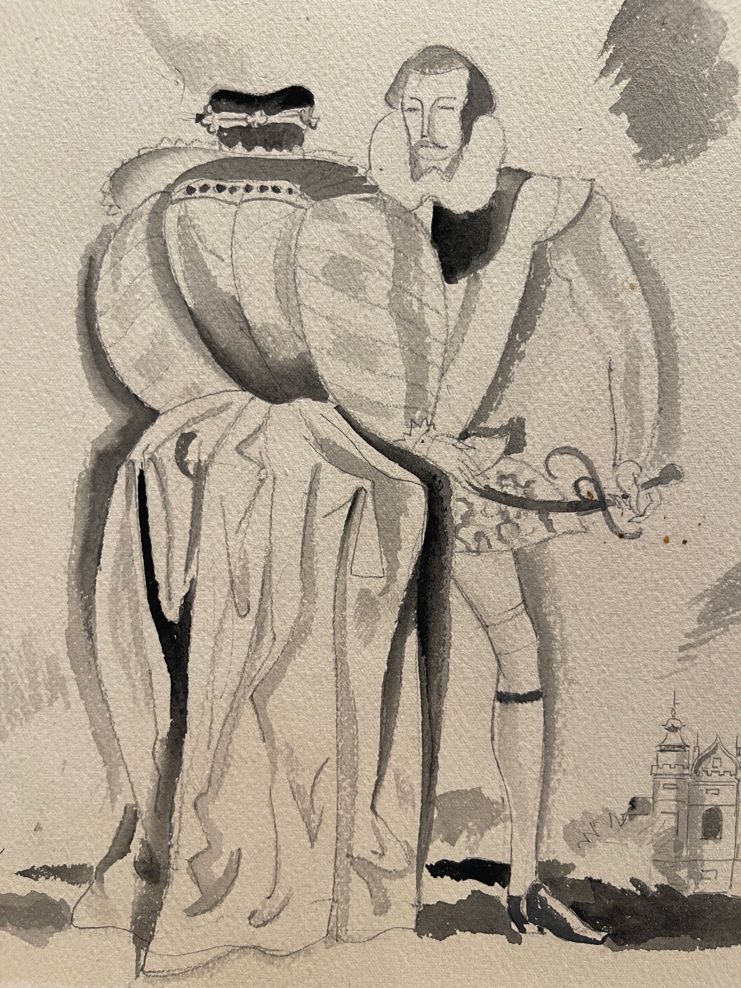 Set of 3 George Illian Drawings