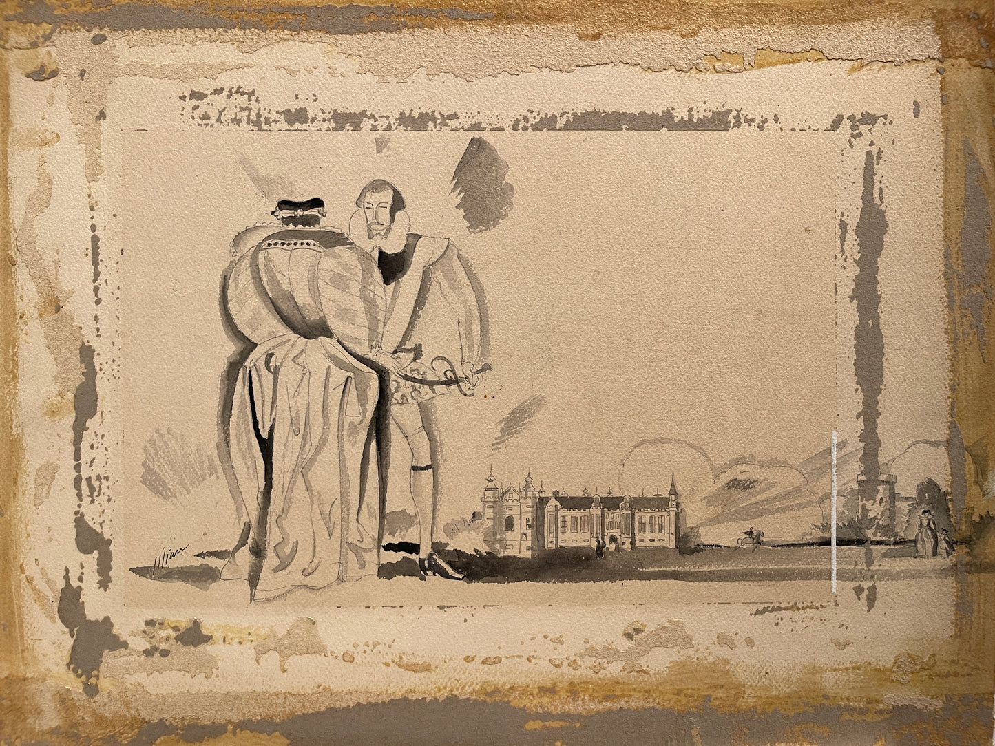 Set of 3 George Illian Drawings
