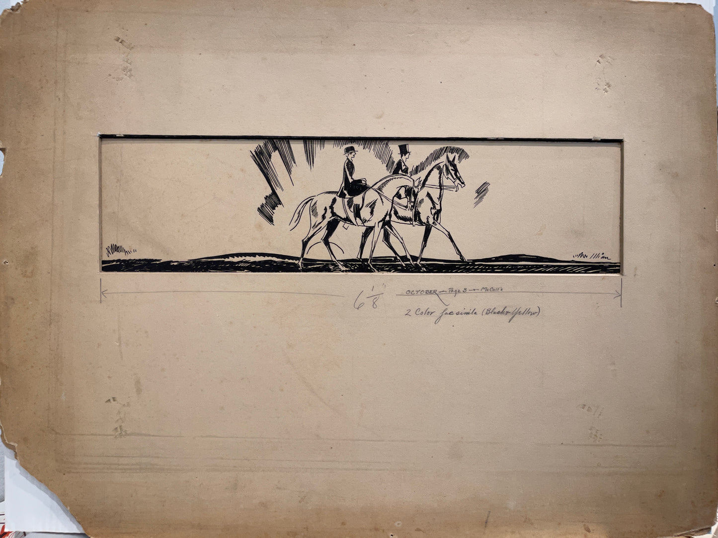 Set of 3 George Illian Drawings